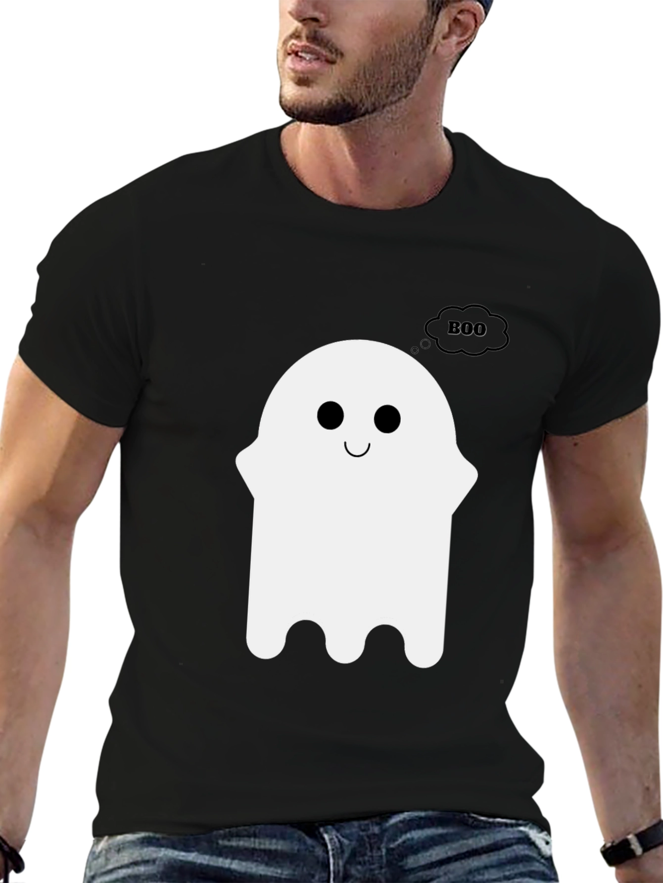 Boo Ghost Graphic Tee - Halloween Spooky Season Shirt