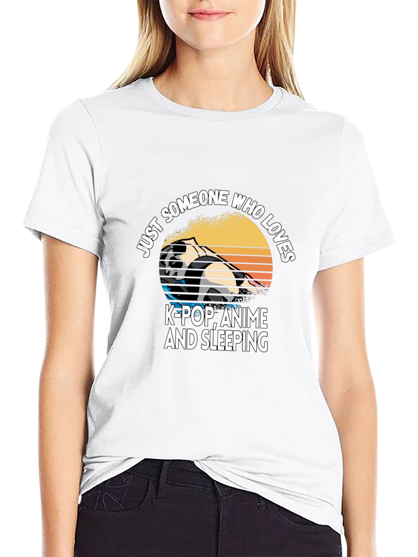 K-Pop Anime & Sleeping Panda T-Shirt