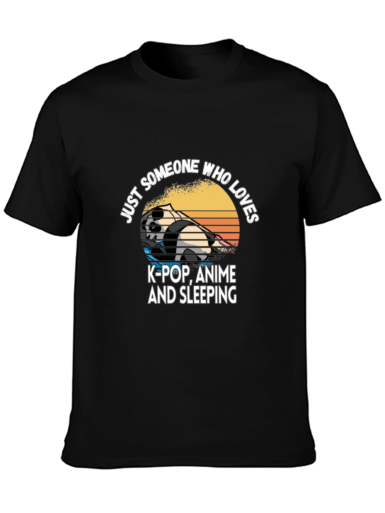 K-Pop Anime & Sleeping Panda T-Shirt