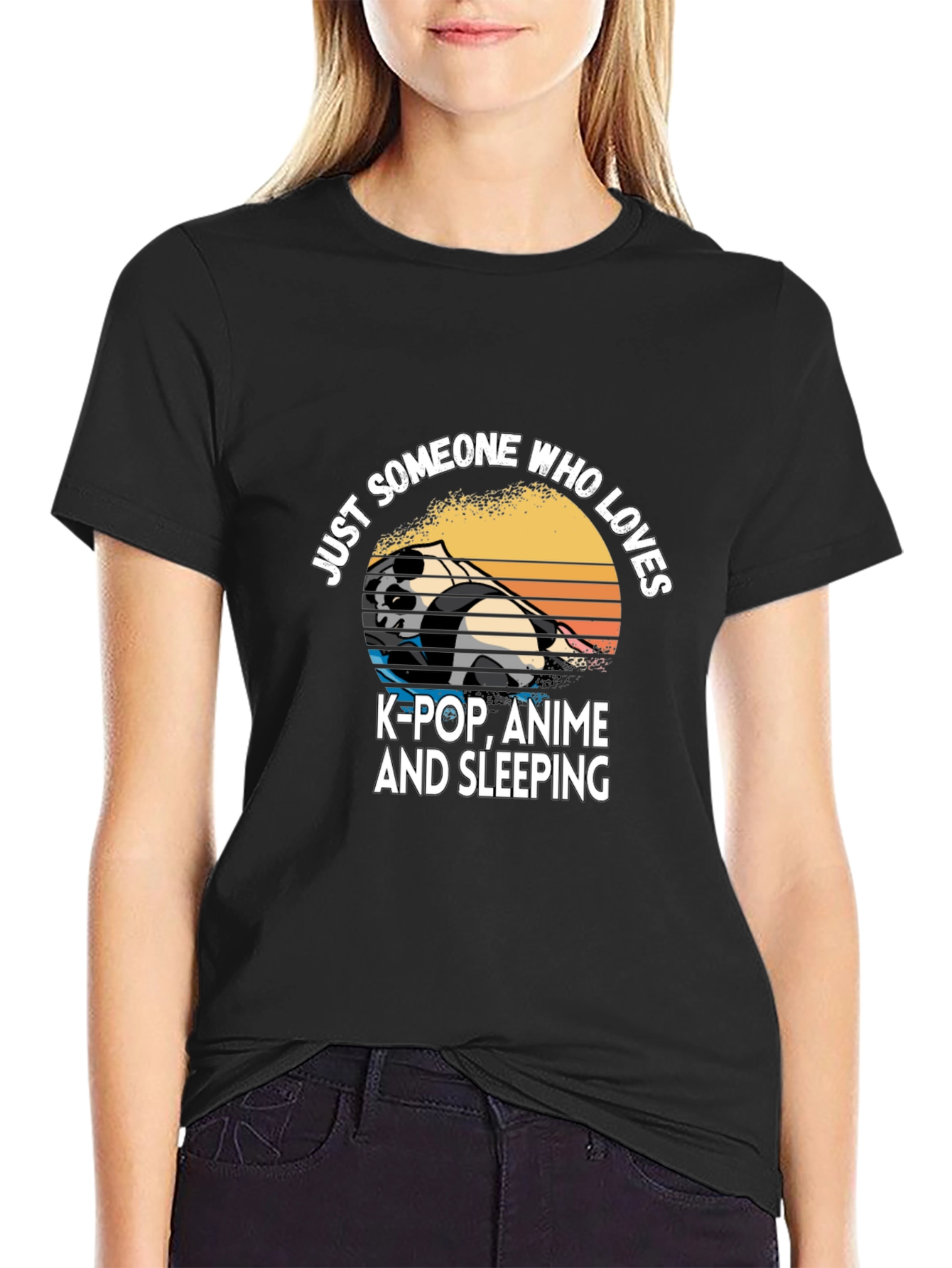 K-Pop Anime & Sleeping Panda T-Shirt