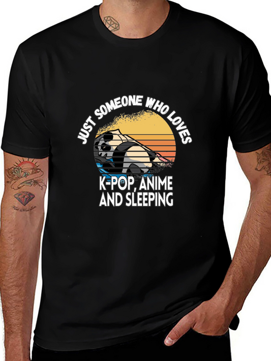 K-Pop Anime & Sleeping Panda T-Shirt