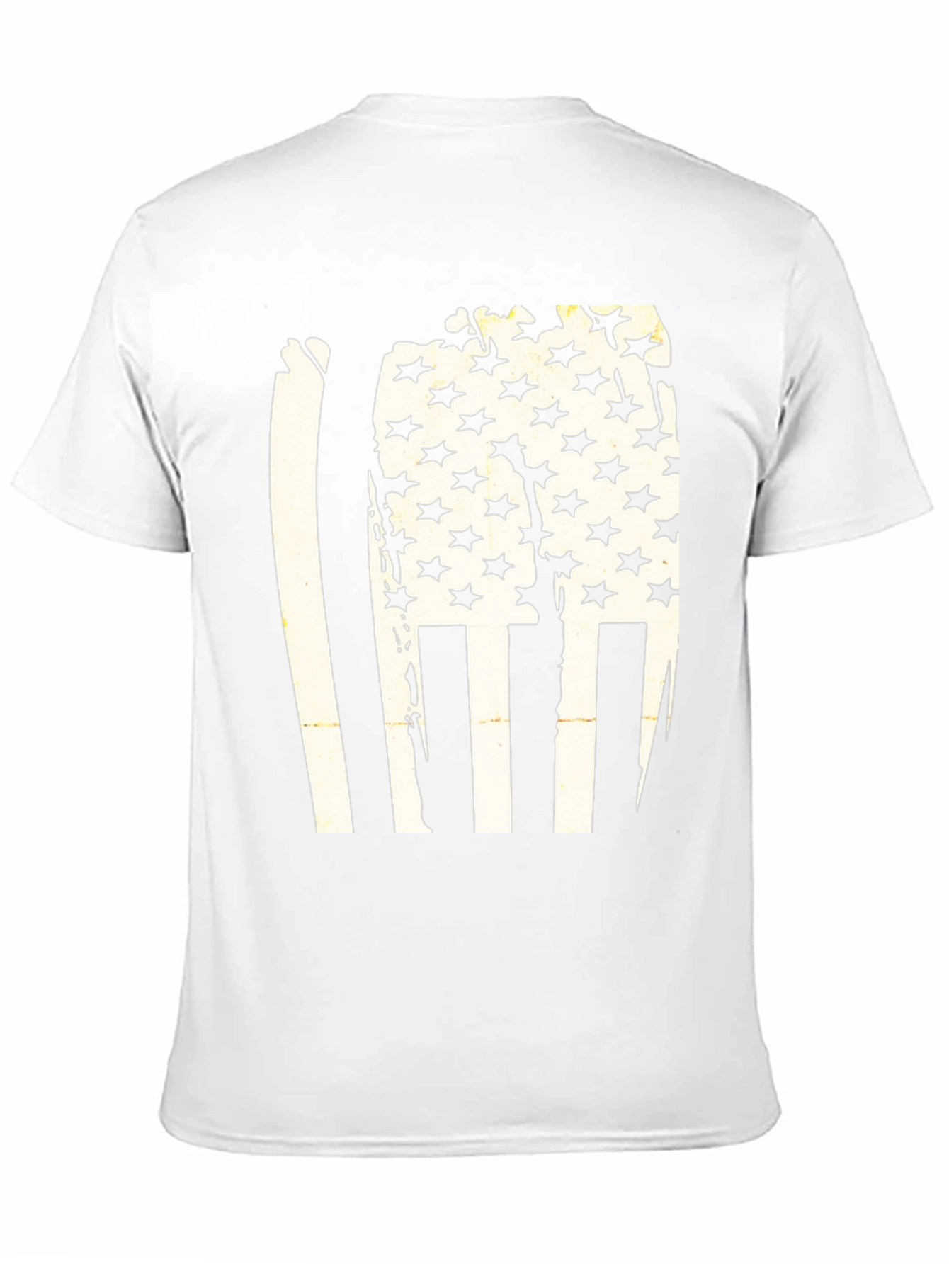 Distressed American Flag Graphic Tee - Black