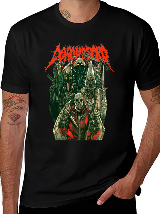 Corn Hardcore Graphic Print Black T-Shirt