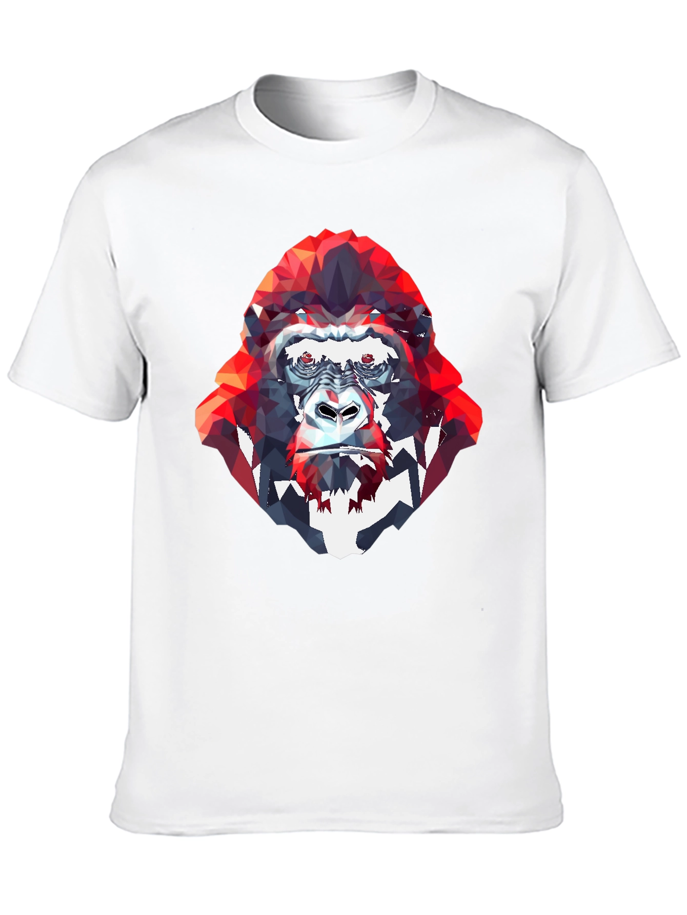 Geometric Gorilla Graphic Tee - Modern Style
