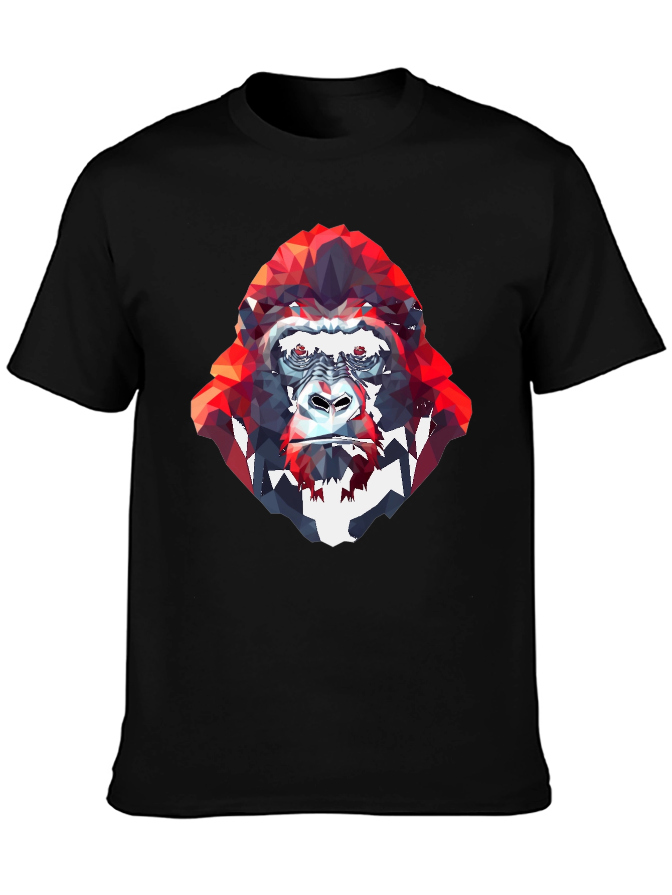 Geometric Gorilla Graphic Tee - Modern Style