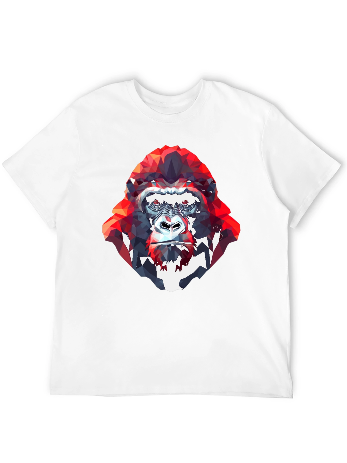 Geometric Gorilla Graphic Tee - Modern Style