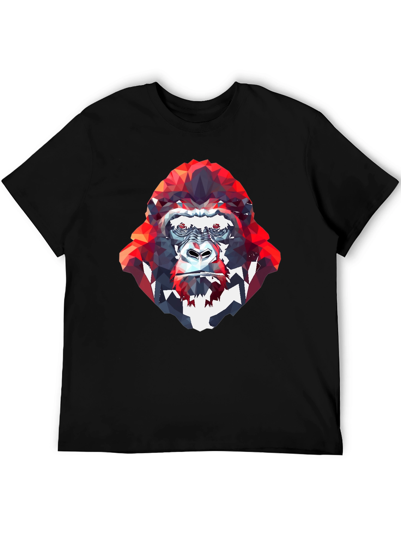 Geometric Gorilla Graphic Tee - Modern Style