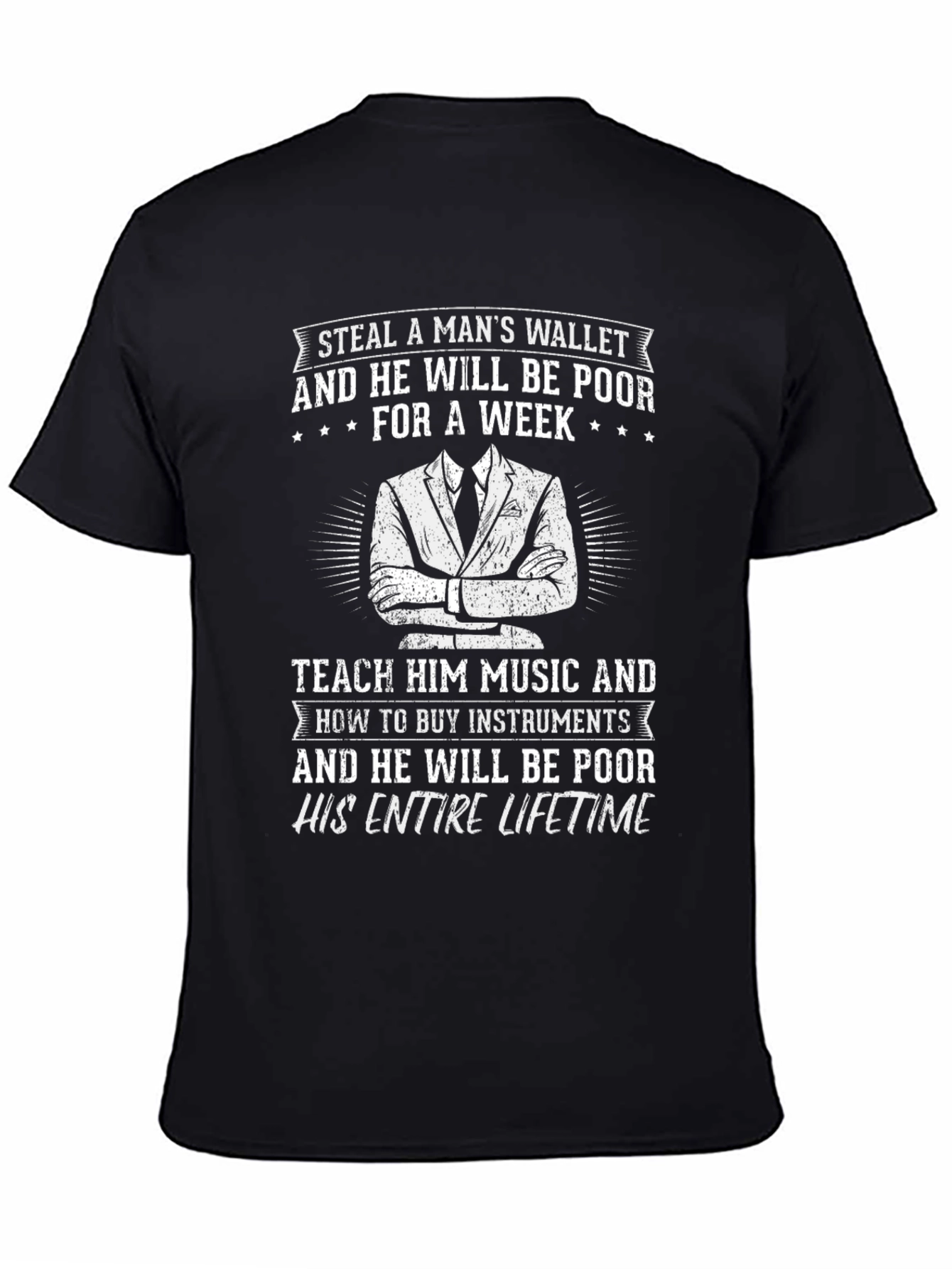 Steal Wallet T-Shirt: Music Lovers Humor