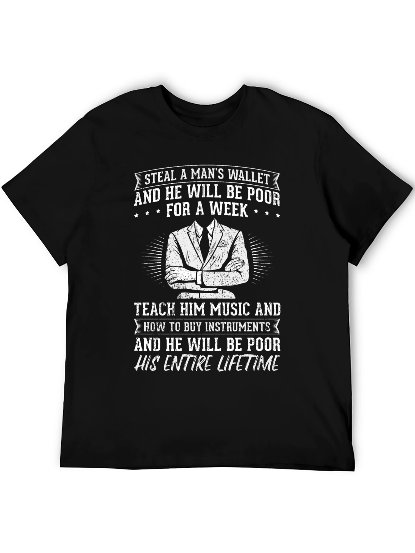 Steal Wallet T-Shirt: Music Lovers Humor
