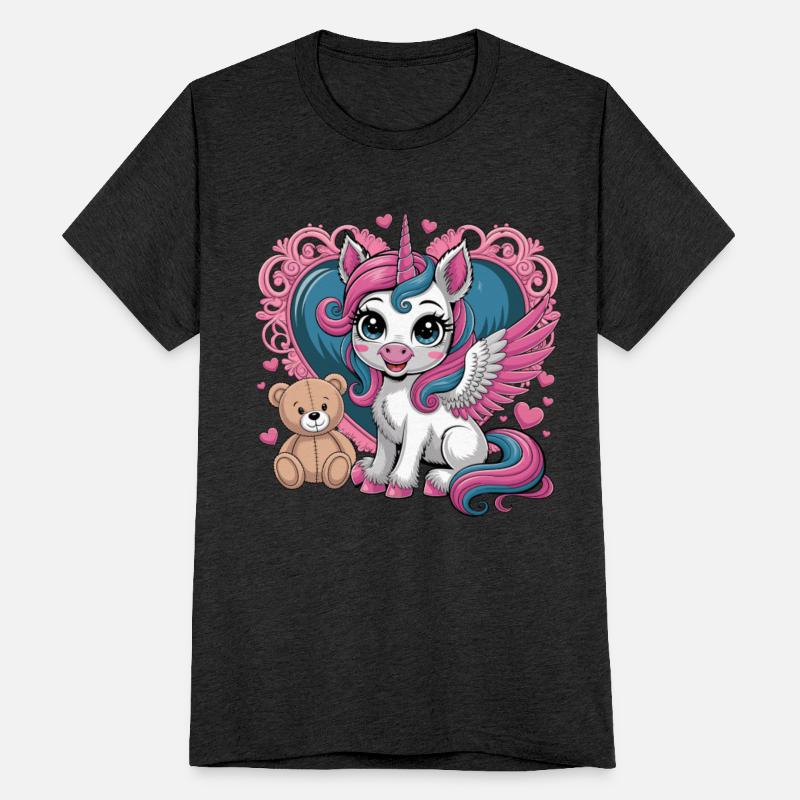 Whimsical Unicorn Magic Heart With Adorable Teddy