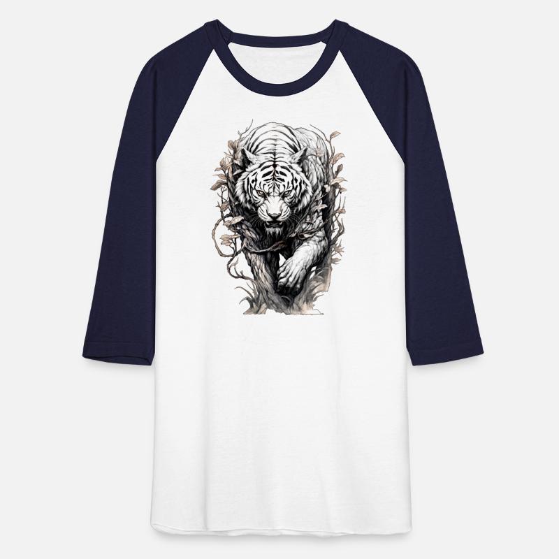 White Tiger with Vines and Leaf