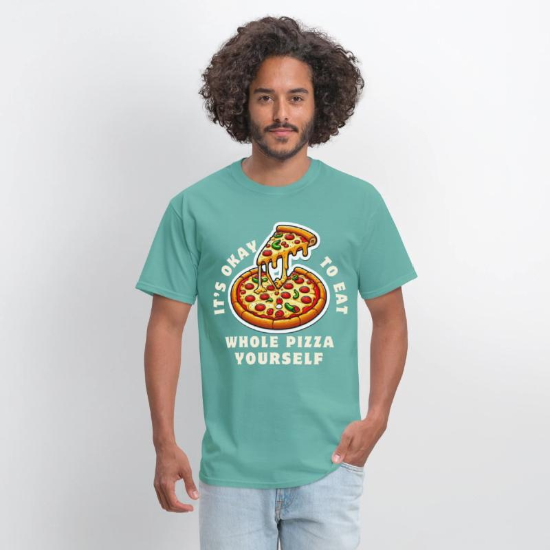 Whole Pizza Yourself Funny Foodie Design