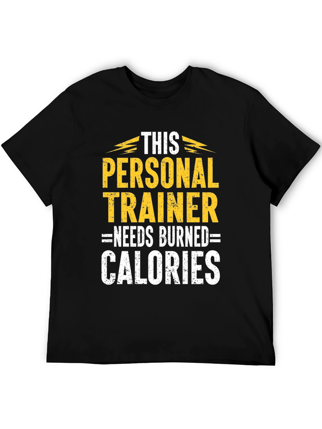 Personal Trainer Burned Calories Black Graphic T-Shirt