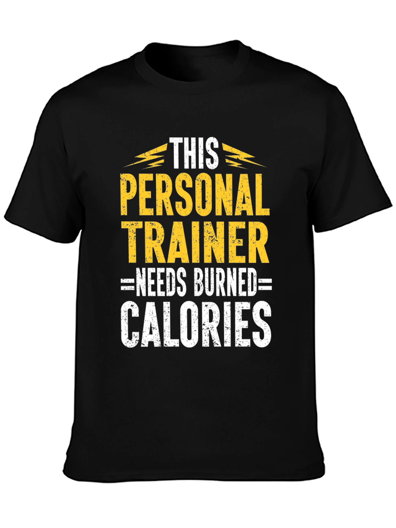 Personal Trainer Burned Calories Black Graphic T-Shirt