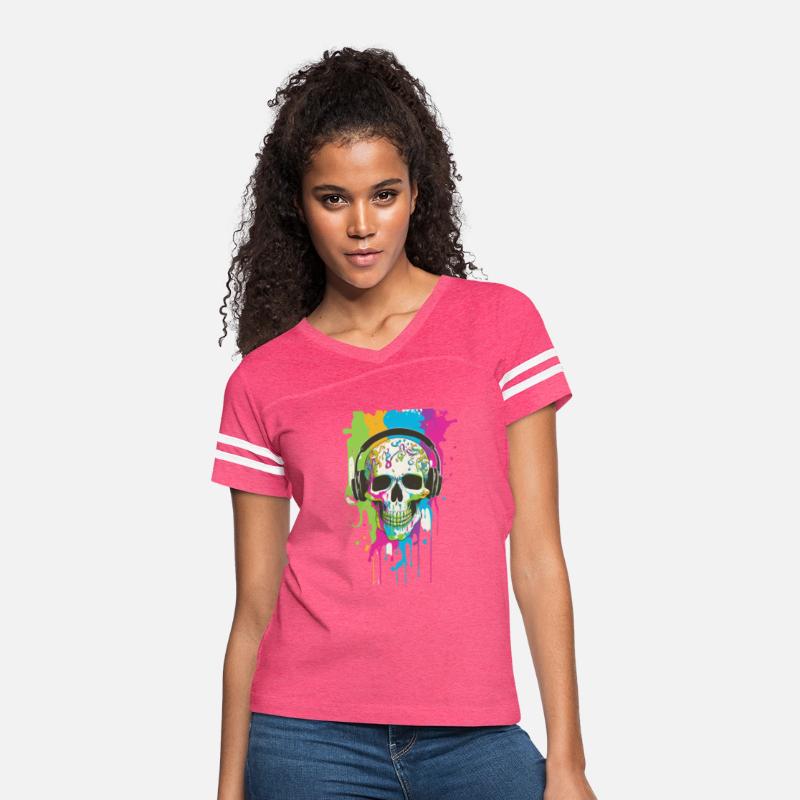 Wicked AI-Generated Skull Headphones Tee