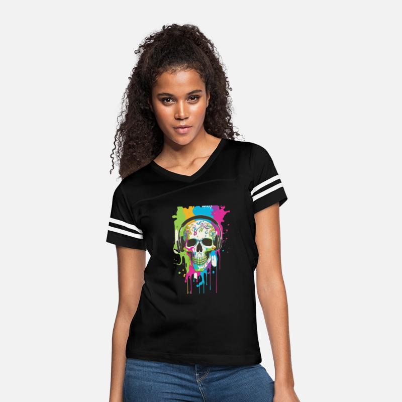 Wicked AI-Generated Skull Headphones Tee