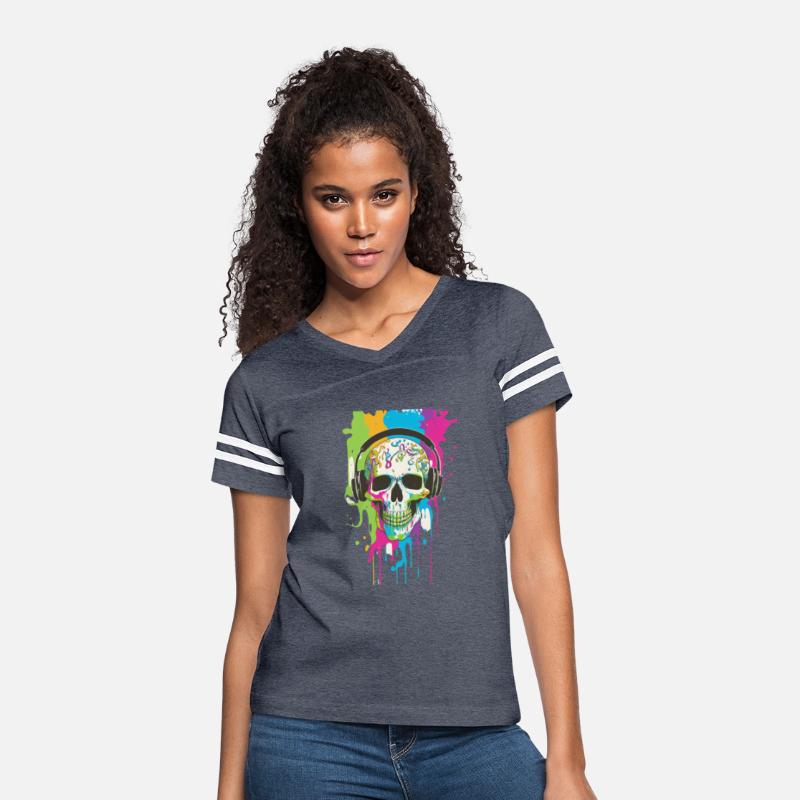 Wicked AI-Generated Skull Headphones Tee