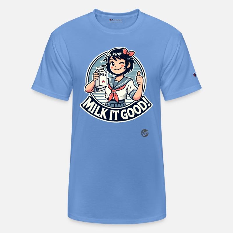 Winking Girl Holding Milk – “Milk It Good!”