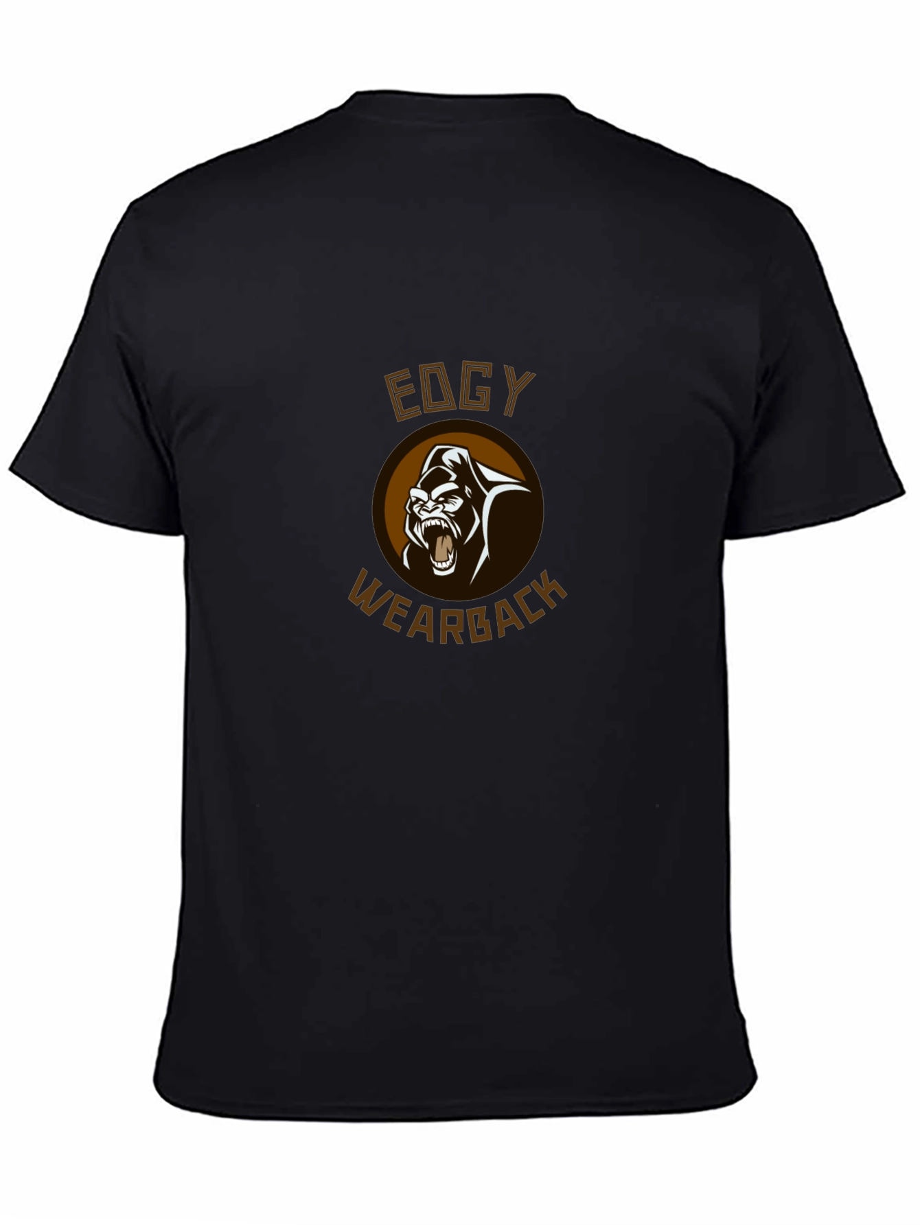 Edgy Wearback Gorilla Graphic T-Shirt