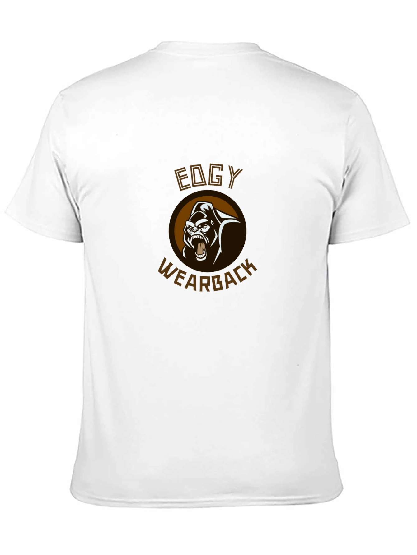Edgy Wearback Gorilla Graphic T-Shirt