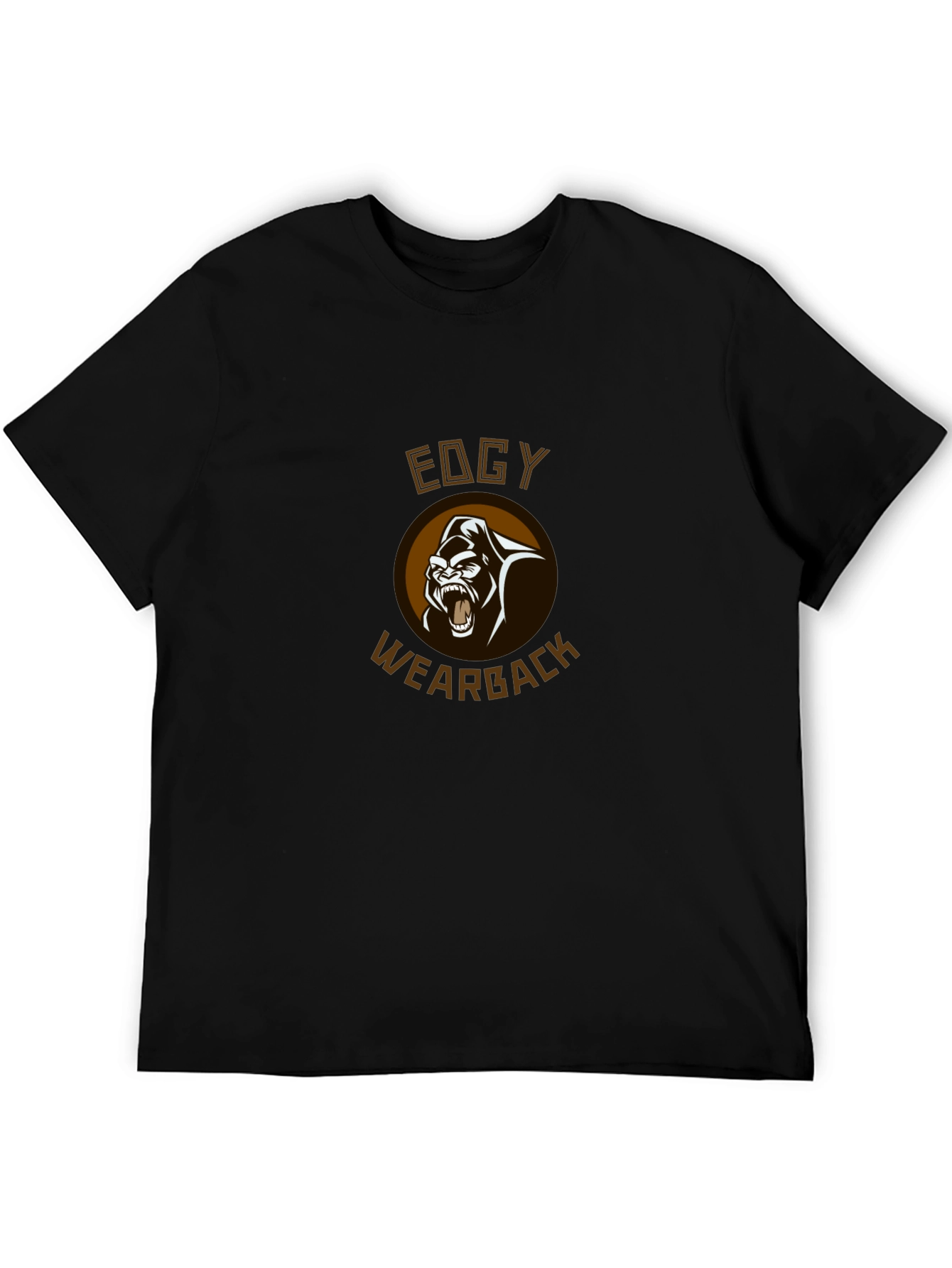 Edgy Wearback Gorilla Graphic T-Shirt