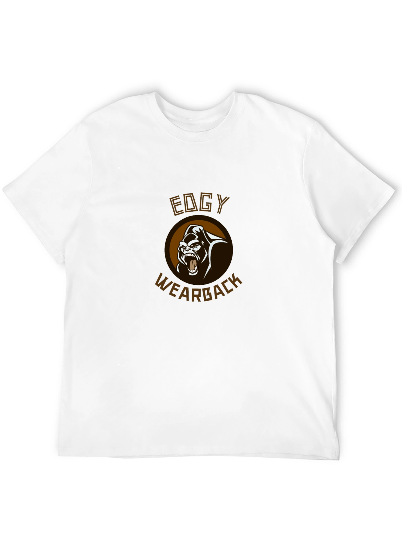 Edgy Wearback Gorilla Graphic T-Shirt