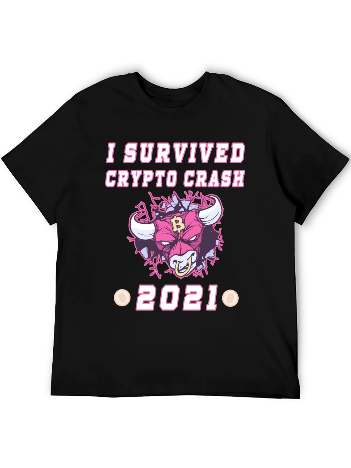 I Survived Crypto Crash 2021 Black T-Shirt