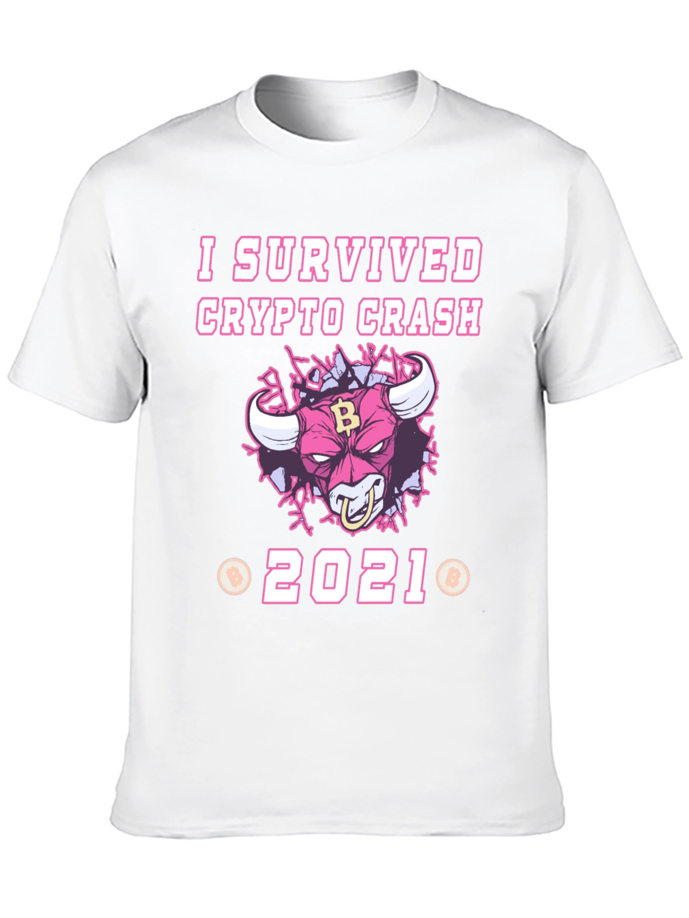 I Survived Crypto Crash 2021 Black T-Shirt