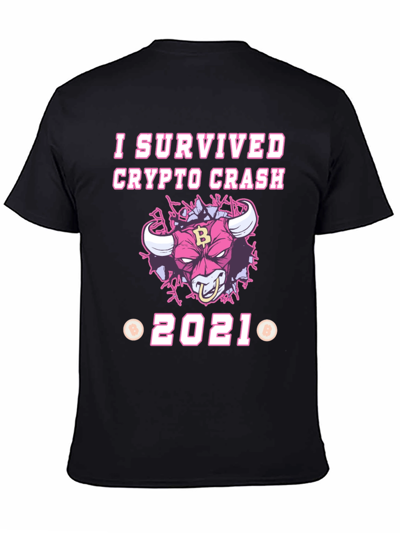 I Survived Crypto Crash 2021 Black T-Shirt