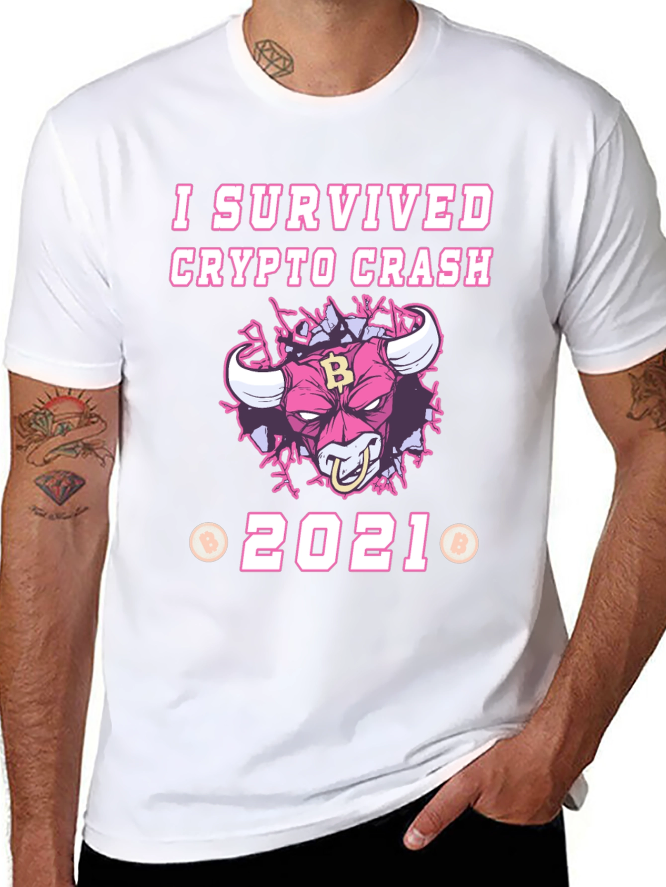 I Survived Crypto Crash 2021 Black T-Shirt