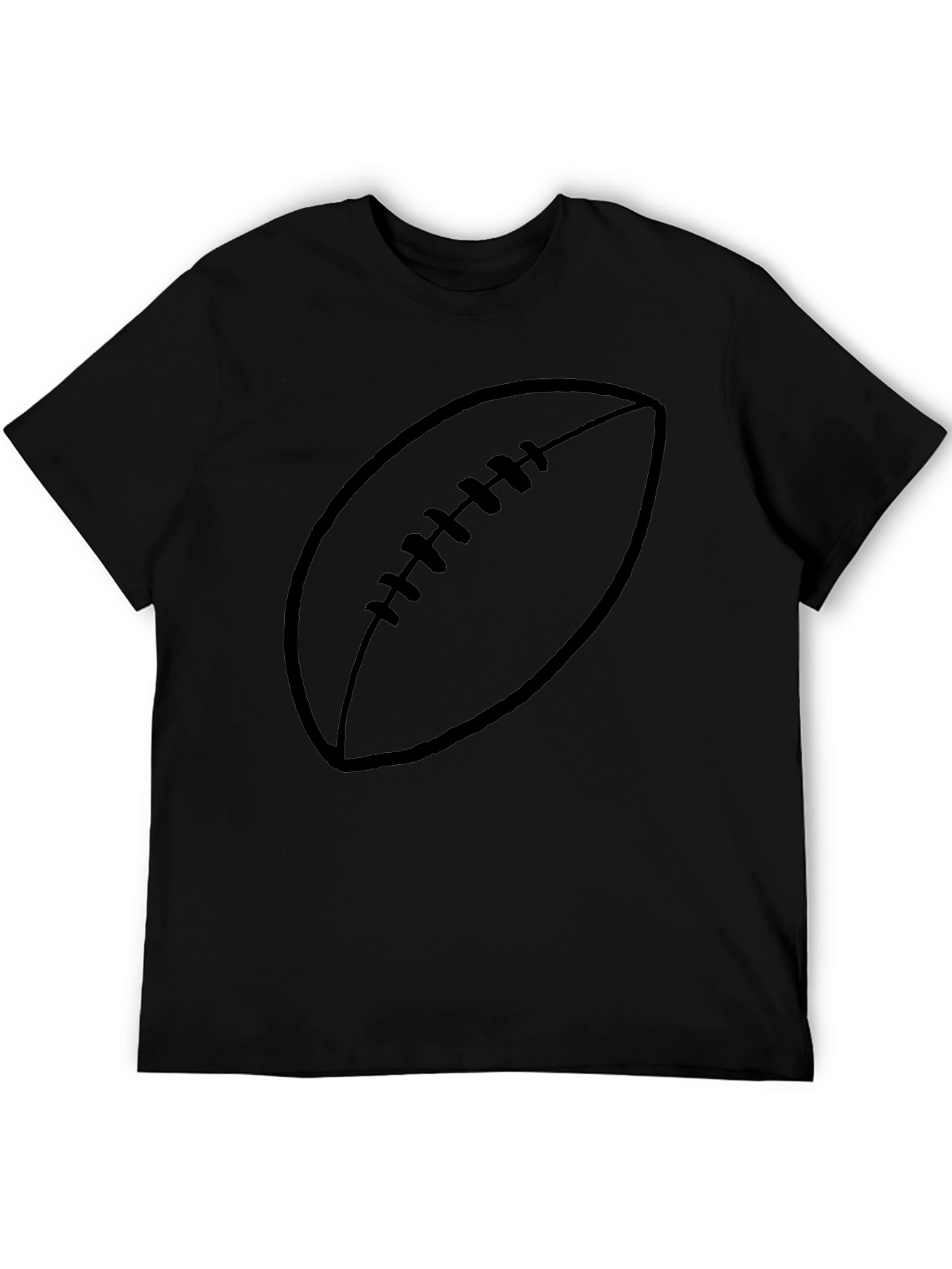 Football Graphic Tee - Casual Black T-Shirt