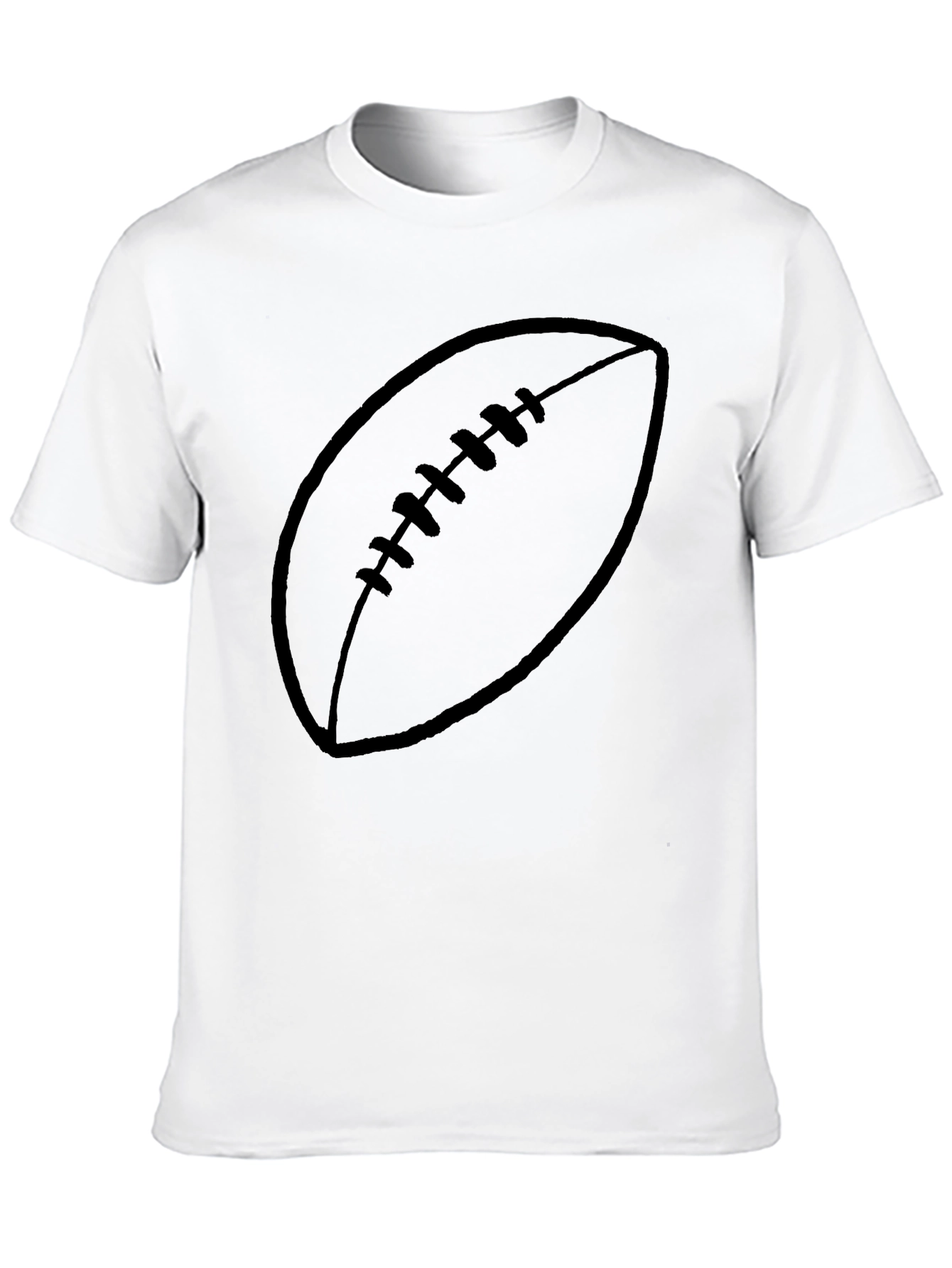 Football Graphic Tee - Casual Black T-Shirt
