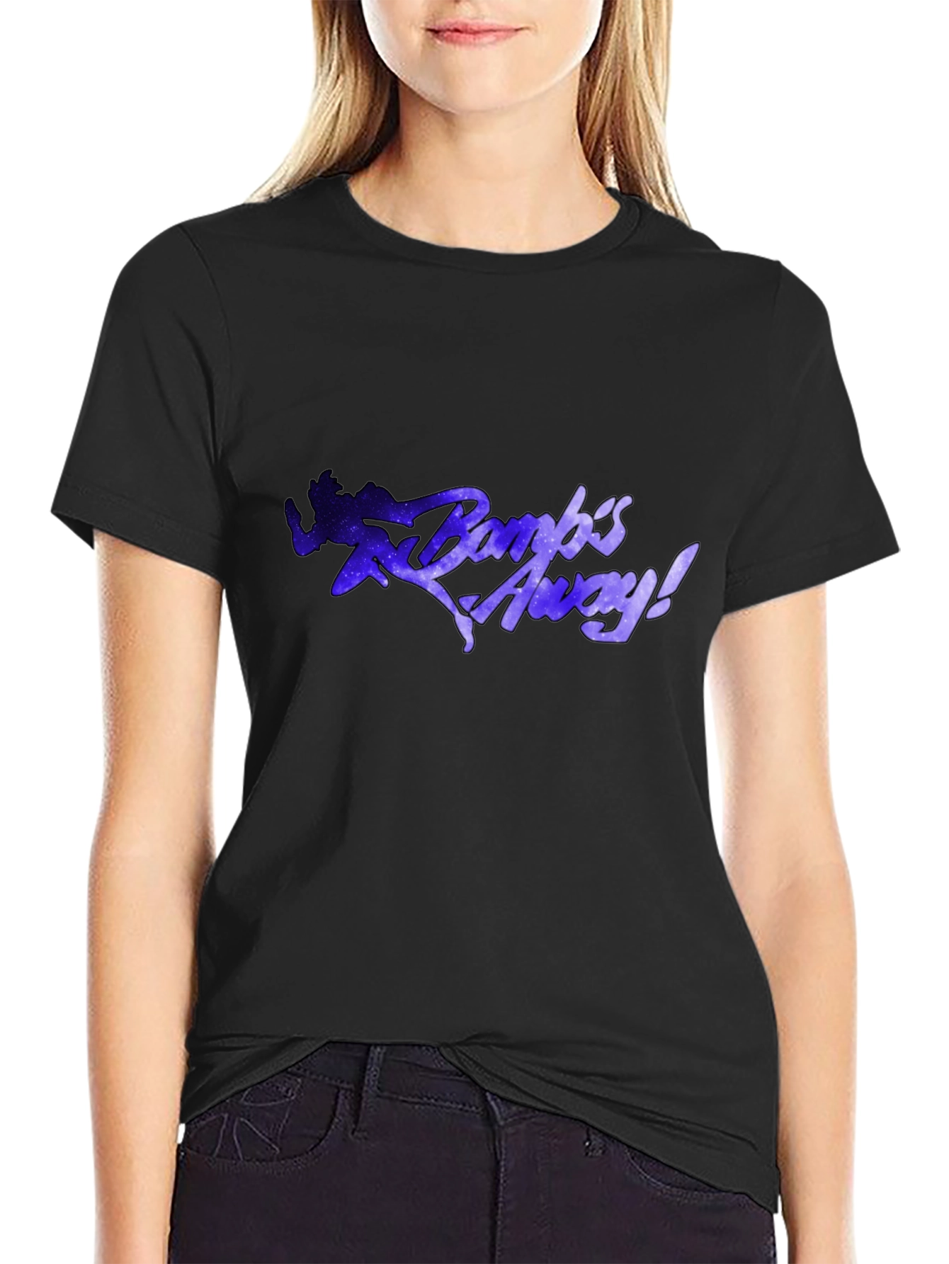Bombs Away! Graphic Print Black T-Shirt