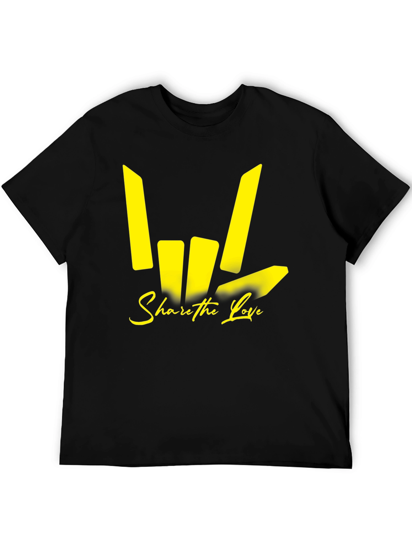 Share The Love Graphic T-Shirt - Black