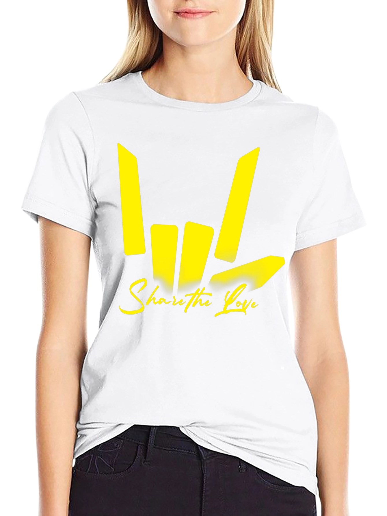 Share The Love Graphic T-Shirt - Black