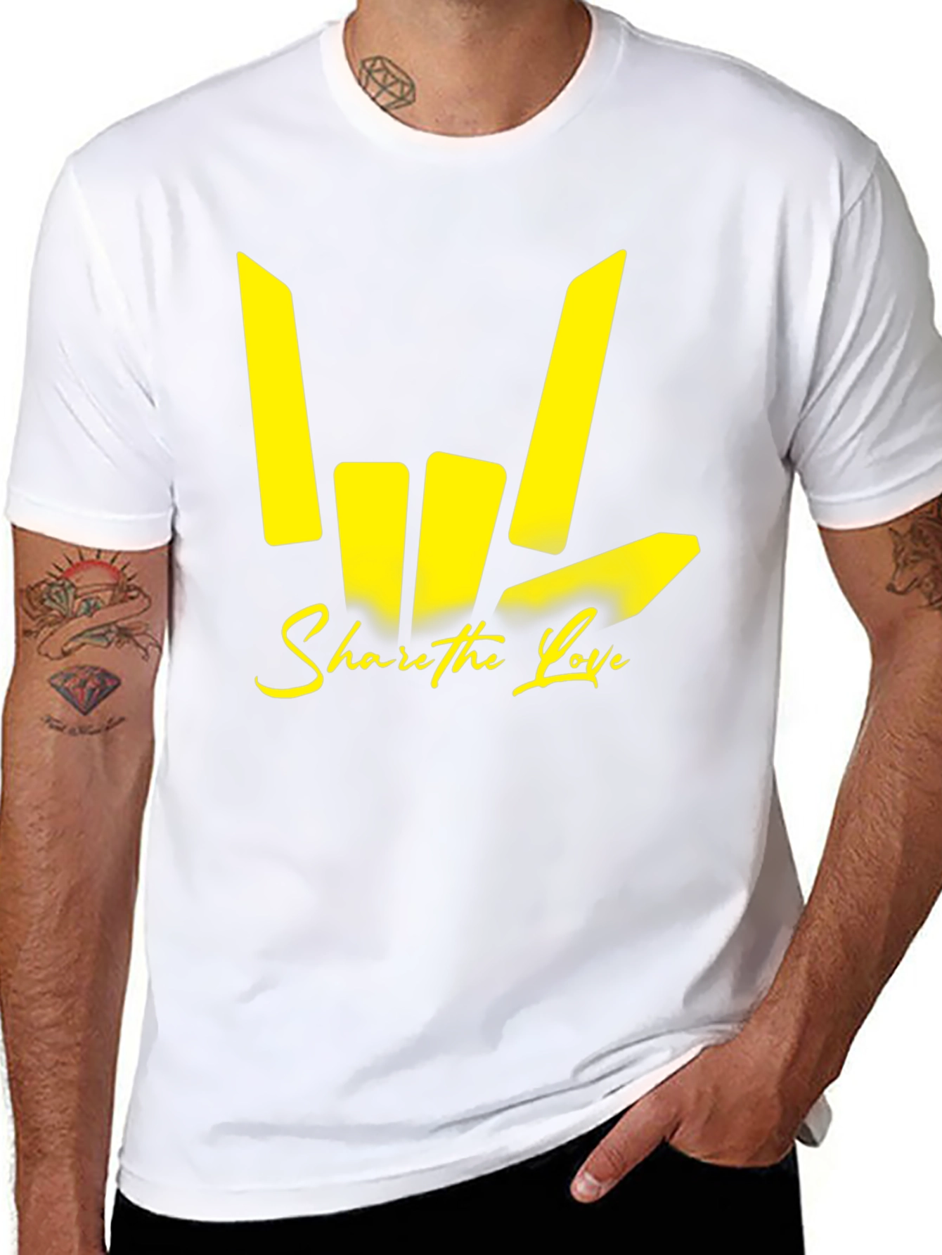 Share The Love Graphic T-Shirt - Black