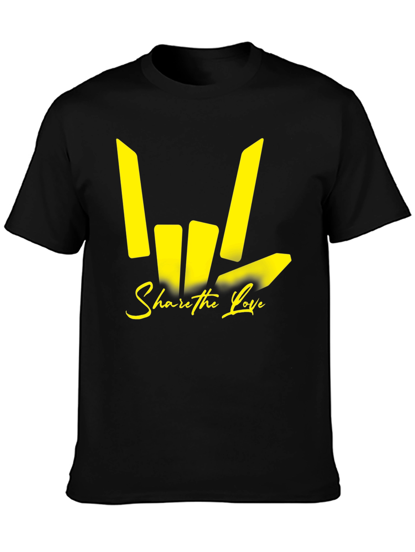 Share The Love Graphic T-Shirt - Black