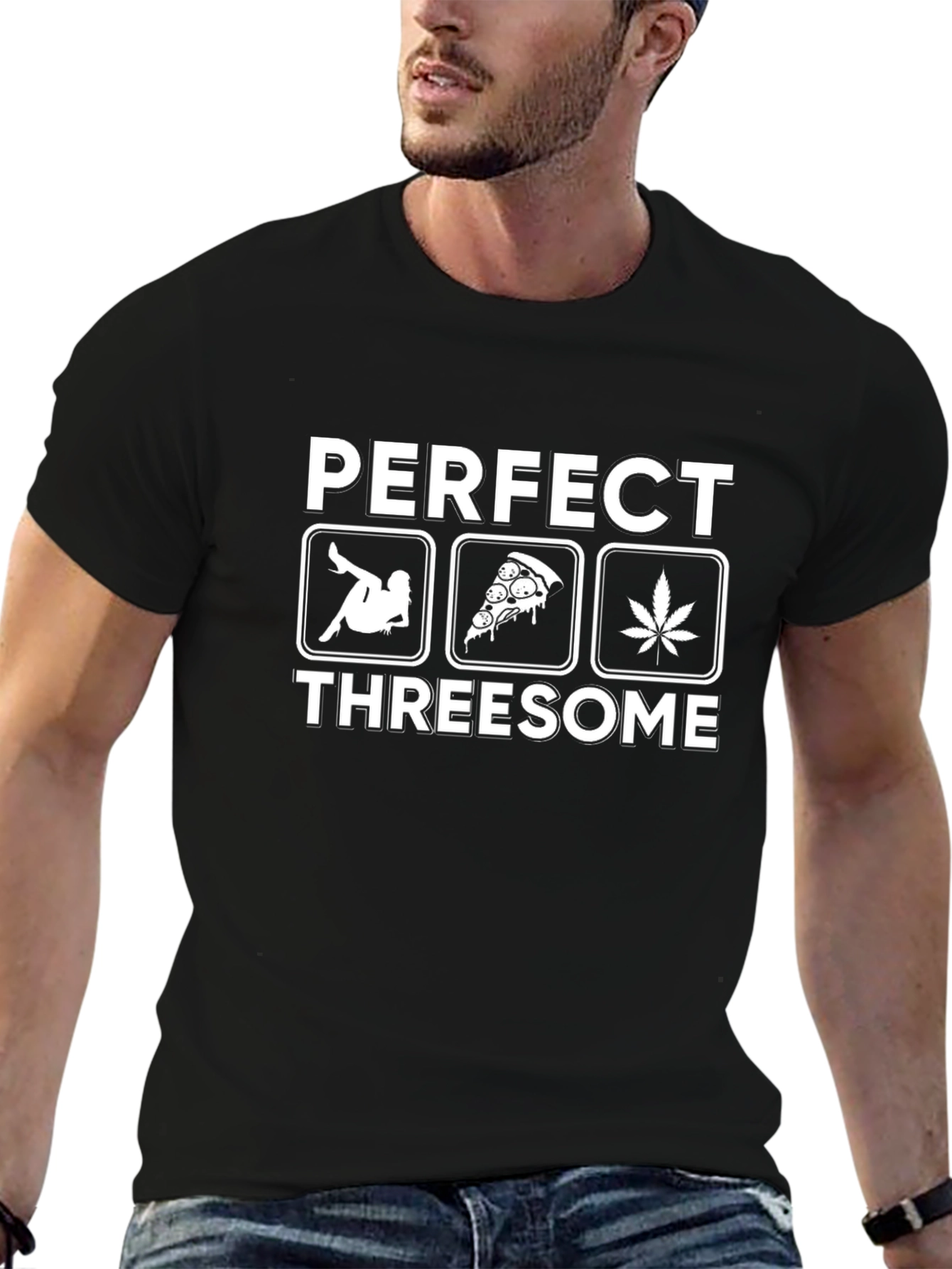Perfect Threesome Graphic Tee - Funny Unisex T-Shirt