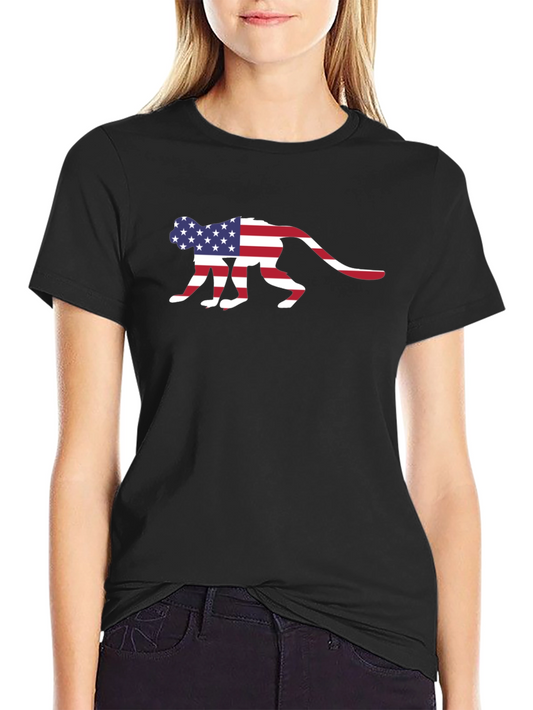American Flag Monkey Graphic T-Shirt