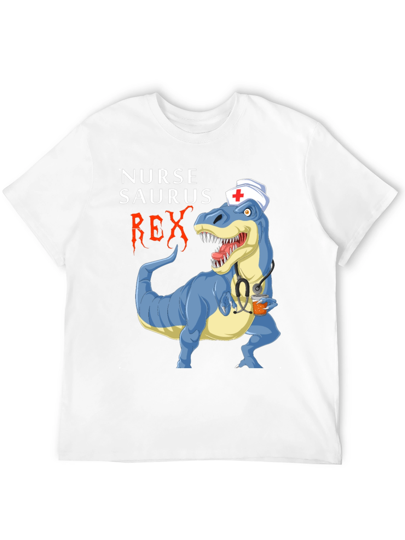 Nurse Saurus Rex T-Shirt Funny Dino Graphic Tee