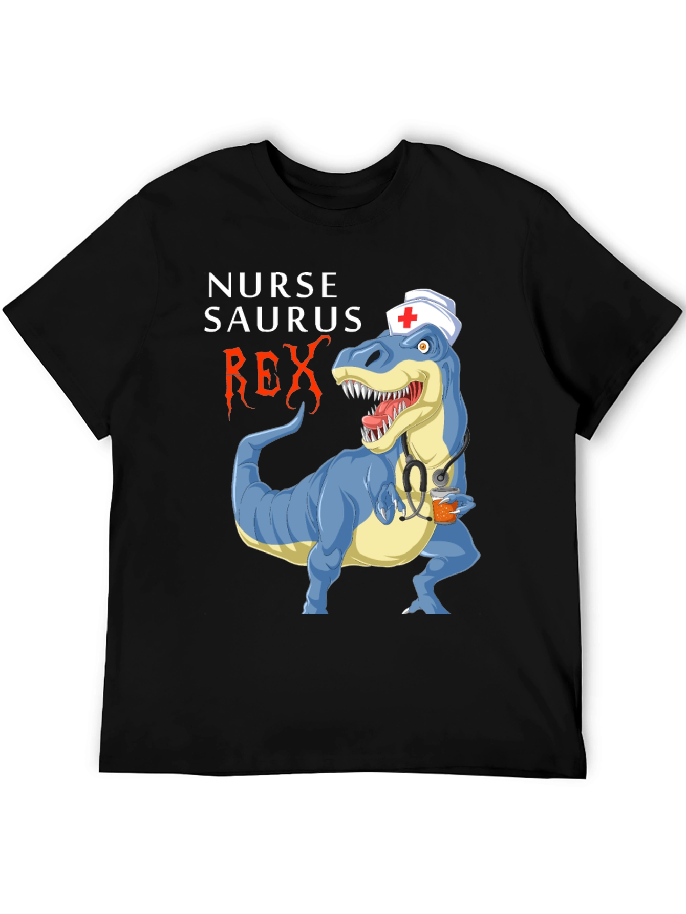 Nurse Saurus Rex T-Shirt Funny Dino Graphic Tee