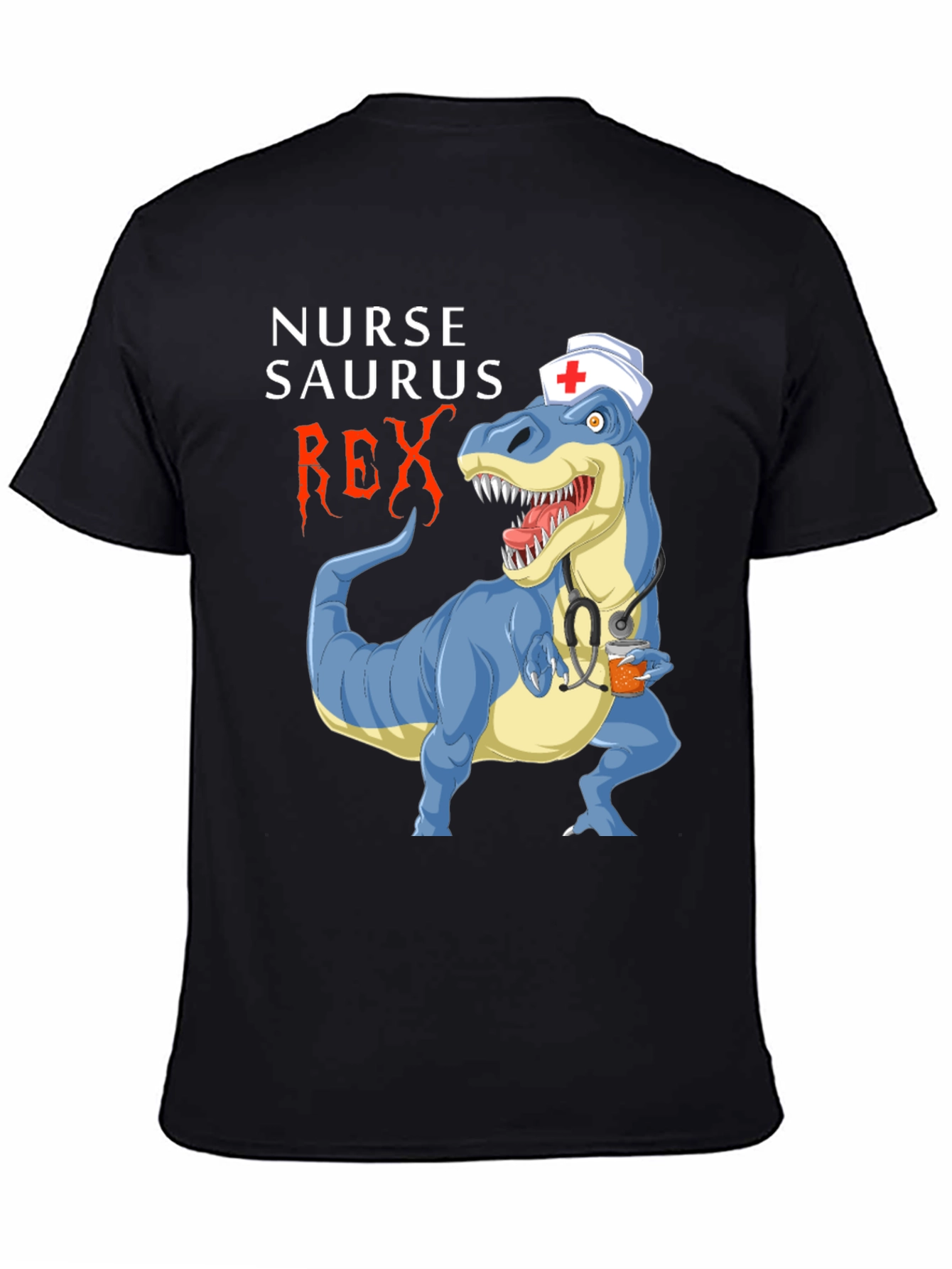 Nurse Saurus Rex T-Shirt Funny Dino Graphic Tee