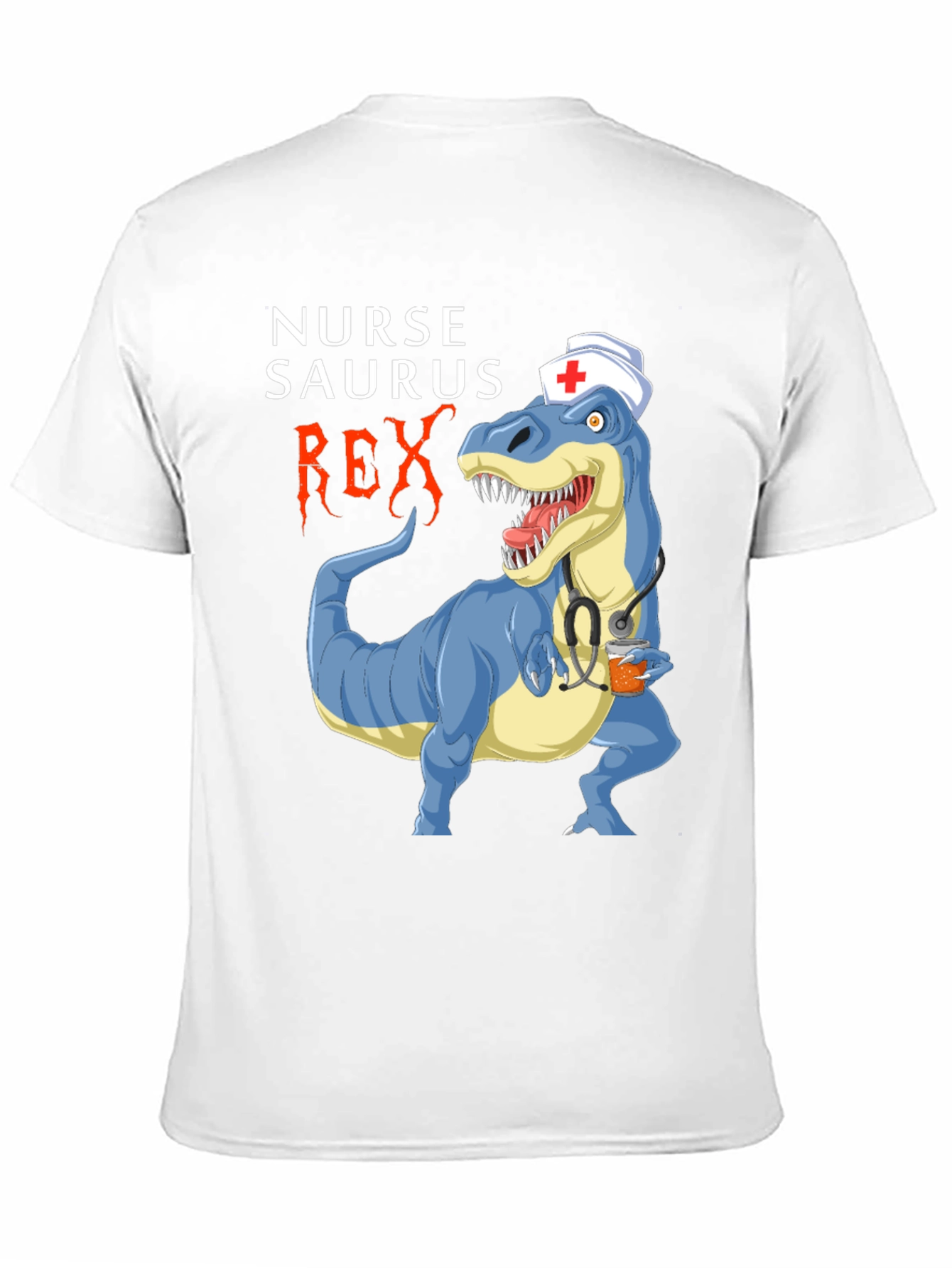 Nurse Saurus Rex T-Shirt Funny Dino Graphic Tee