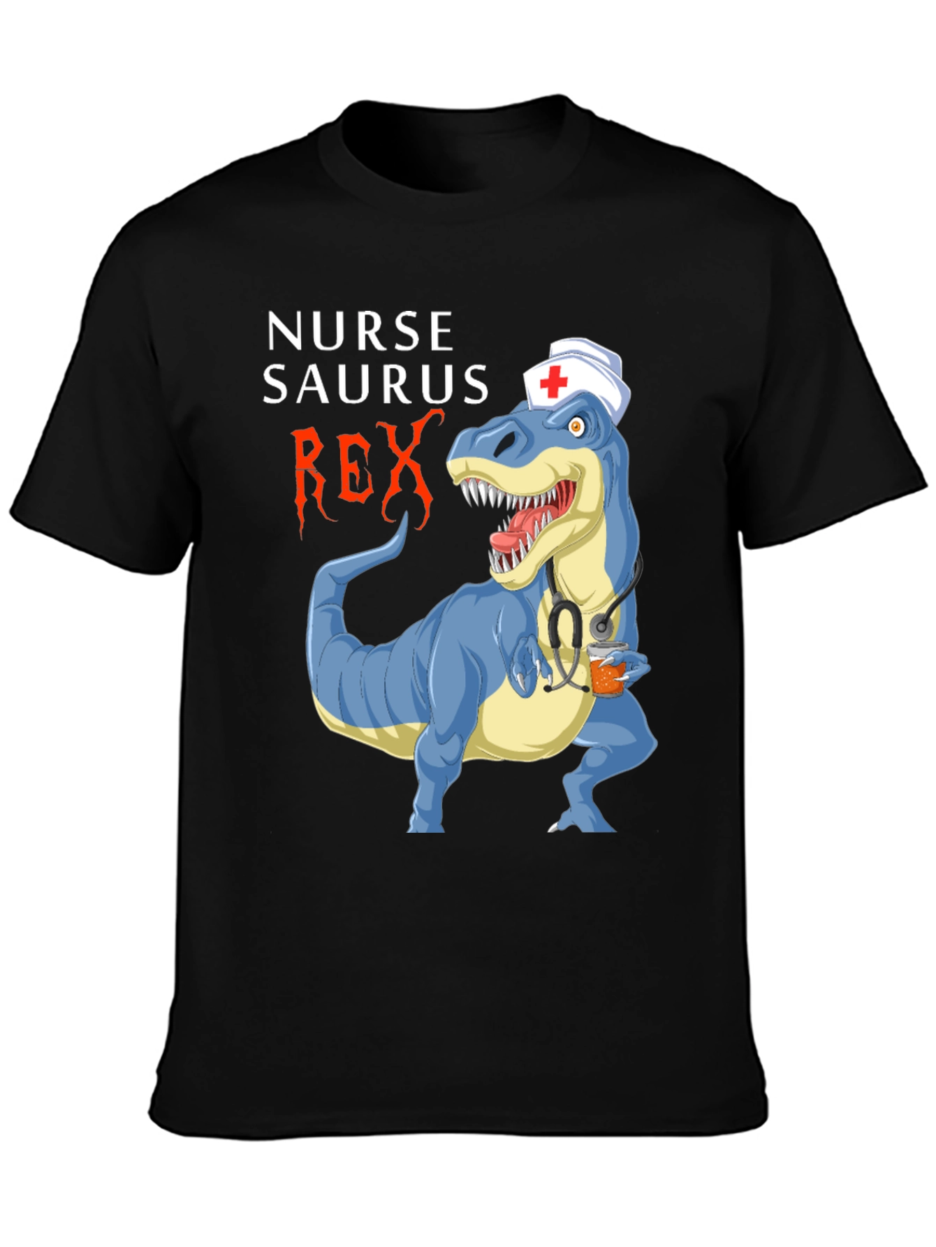 Nurse Saurus Rex T-Shirt Funny Dino Graphic Tee