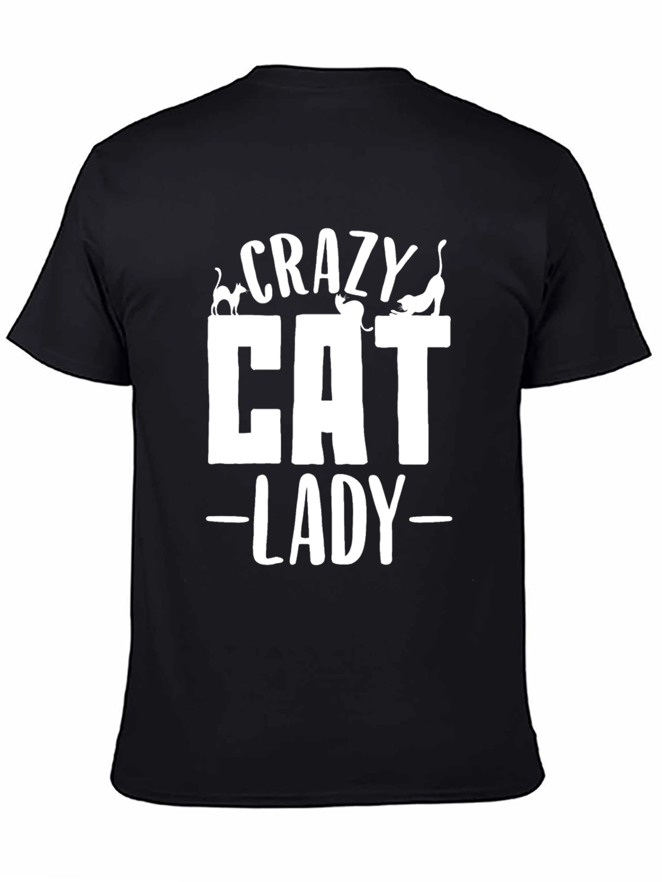 Crazy Cat Lady T-Shirt - Black