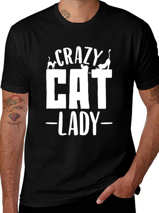 Crazy Cat Lady T-Shirt - Black