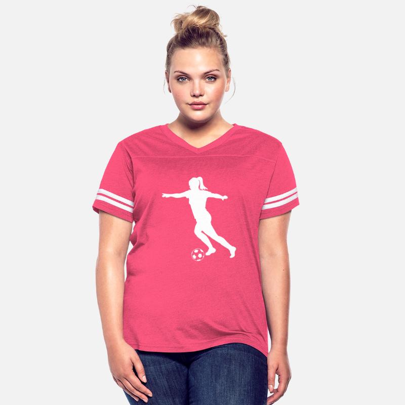 Woman playing soccer