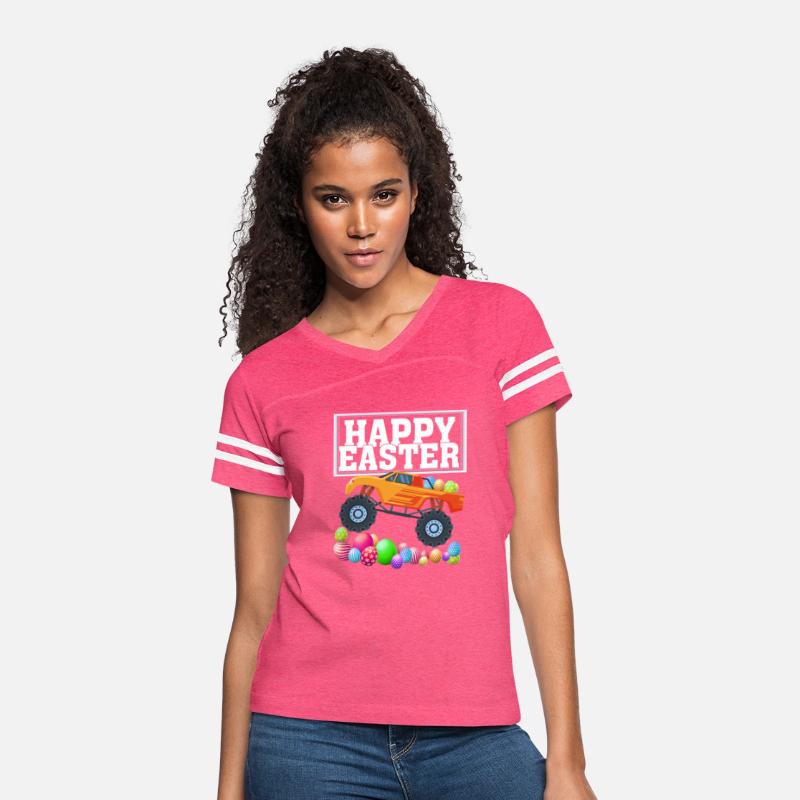 Womens Happy easter Christian or Catholic T-shirt