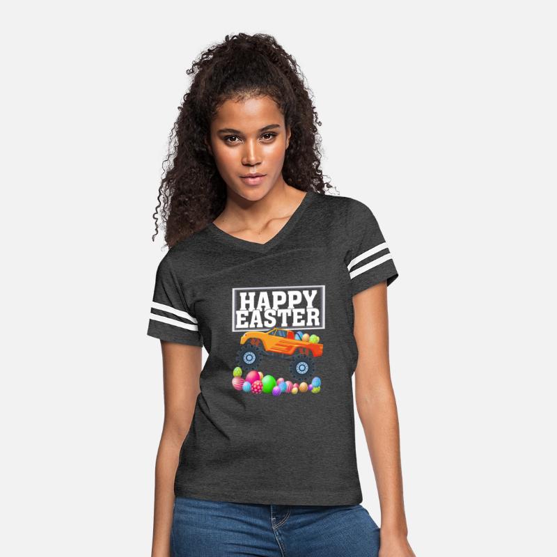 Womens Happy easter Christian or Catholic T-shirt
