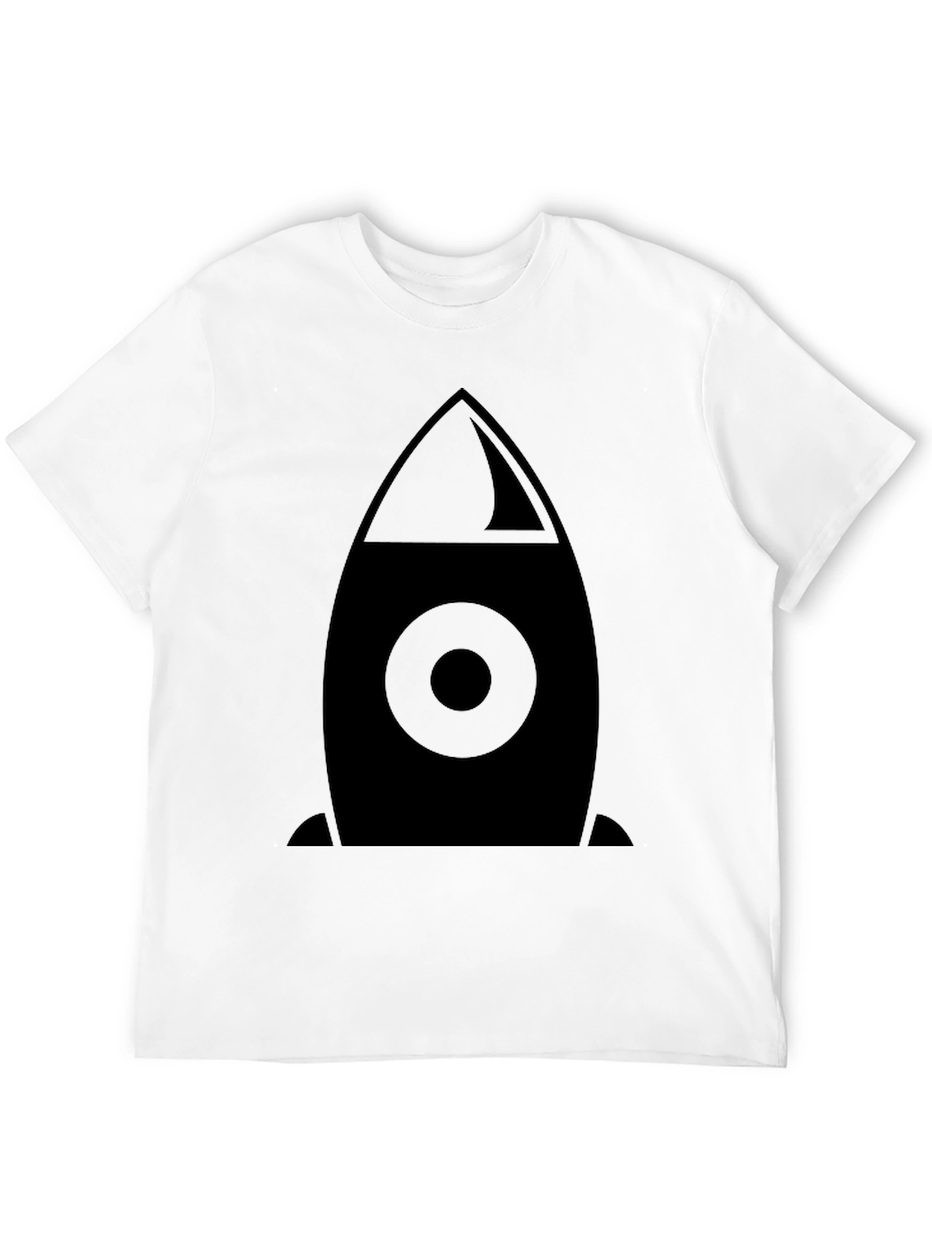 Rocket Graphic Black T-Shirt - Space Adventure Style